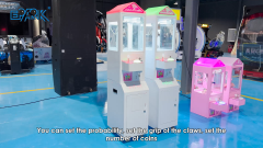 Customized Coin Operated Game Machine Mini Small Size Skii Toy Crane Claw Machine For Sale