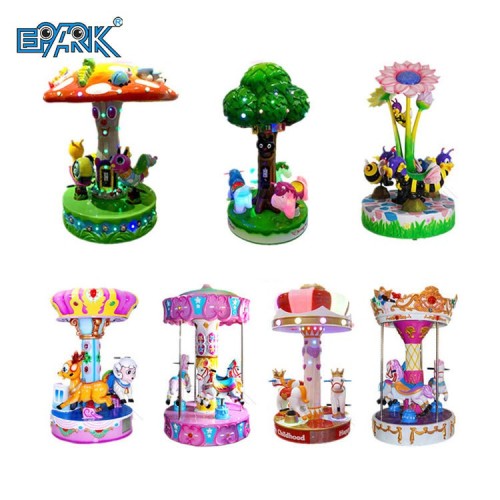 Indoor Amusement Park Equipment Kiddie Ride Multi Type Mechanical Electric Carousel Horse Ride