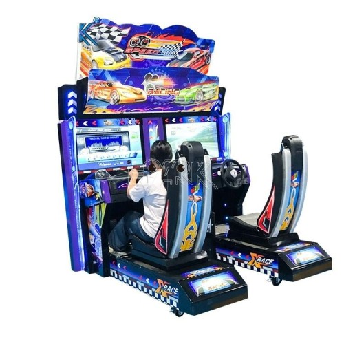 Indoor Coin Operated Games 32 Lcd Outrun Car Racing Simulator Double Player For Arcade