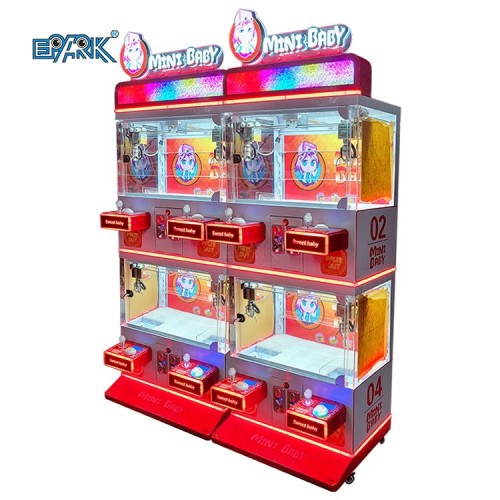 Four Players Mini Claw Machine 4 Gift Toys Plush Grabber Claw Crane Vending Game Machine For Kids