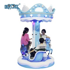 Amusement Kids Rides Indoor Outdoor Playground Merry-Go-Round 3 People Small Snow World Carousel