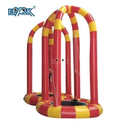 Indoor Bungee Fitness Jump Bed With Protective Net Round Mini Trampoline Bungee Jumping Trampoline For Kids