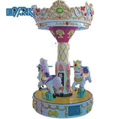 Children Outdoor Merry Go Round Amusement Park Equipment Kids 3 seats Mini Carousel