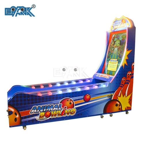 Arcade Simulator Game Forest Bowling Ball Machine Kids Indoor Coin Operated Bowling Game Cartoon Animal Bowling Machine