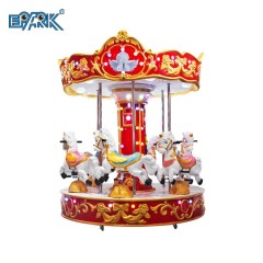 Kiddie Rides 6 Seats Mini Merry Go Round Carousel Coin Operated Amusement Park Game Machine