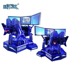 Video Game City 2 Seater Three Screen Racing Simulator Virtual Reality Driving Experience Three Axis Racing Game Machine