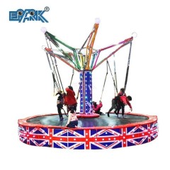 Adventure Playground Amusement Park Equipment Bungee Giratorio Attraction Rides Rotating Bungee Jumping Trampoline For Sale