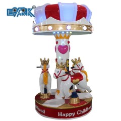 Children Merry Go Round Amusement Park 3 Person Carousel Horse Carousel Ride