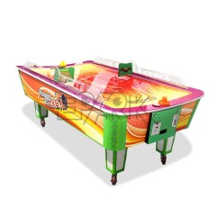 Amusement Park Indoor Game Curved Hockey Table Coin Redemption Game Machine With Light