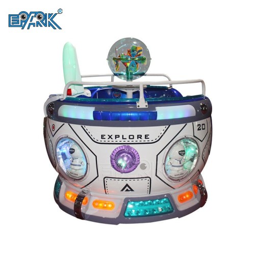 Two Players Coin Operated Kids Ride Revolving Cup Kiddie Ride Machine Interstellar Space Capsule