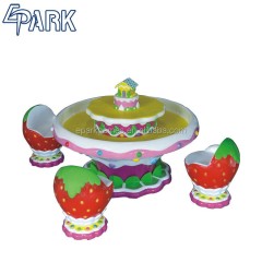Children amusement machine fiberglass sand table Strawberry Cake Sand Table for sale