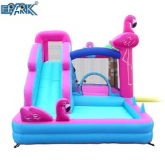 Indoor Outdoor Inflatable Bouncing Games Giant Bouncy House Flamingo Jumping Castle Bounce Slide Inflatable Bouncer For Kids