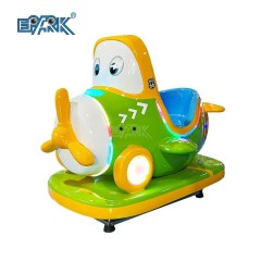 Coin Operated Kids Little Green Spaceship Kiddies Ride Swing Kiddie Ride Game Machine For Children