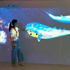 Indoor Interactive Projection Decoration Interactive Projector System Immersive Romantic Flower Sea Wall Projection