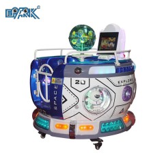 Two Players Coin Operated Kids Ride Revolving Cup Kiddie Ride Machine Interstellar Space Capsule