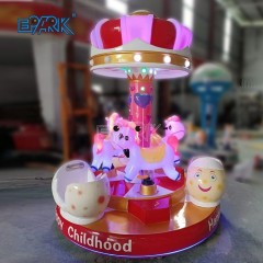 Indoor Coin Operated Carousel Amusement Park Products Carousels 6 Players For Kids