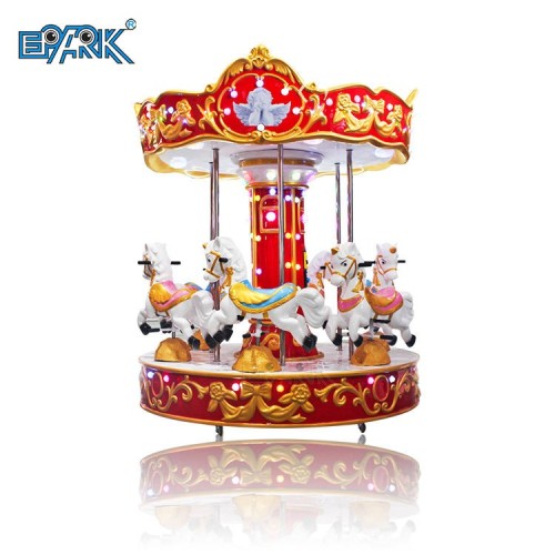 Amusement Park Rides Coin Operated Mini Carousel Kids Merry Go Round
