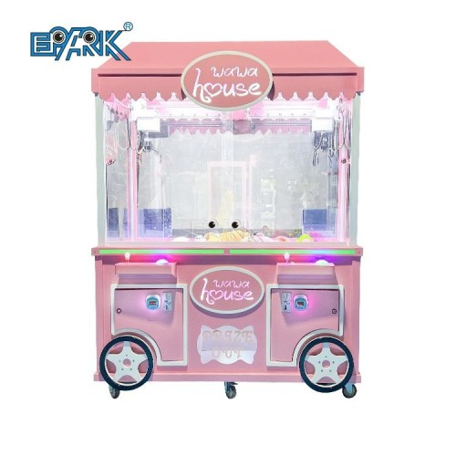 Coin Operated Arcade Game Milk Cart 2 Players Claw Crane Machine Toy Mini Claw Machine With Bill Acceptor