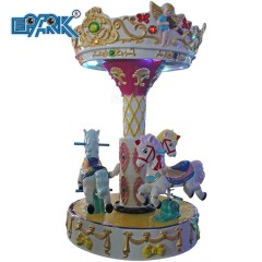 Children Outdoor Merry Go Round Amusement Park Equipment Kids 3 seats Mini Carousel