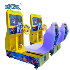 Indoor Game Center Simulator Arcade Car Racing Game Steering Wheel With Chair For Kids