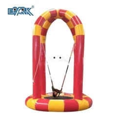 Indoor Bungee Fitness Jump Bed With Protective Net Round Mini Trampoline Bungee Jumping Trampoline For Kids