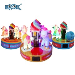 Amusement Park 3 Person Carousel Gaming Equipment Children Ride Gaming Equipment