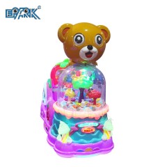 Cute Small Bear Kiddie Ride Amusement Swing Car Toy Coin Operated Game Machine
