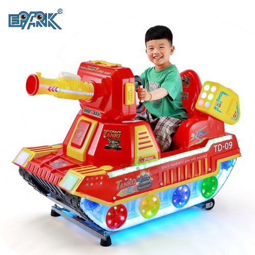 Electronic Coin Operated Plastic Kiddie Ride Machine Entertainment Crazy Tank Kiddie Ride