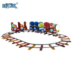 Kids Electric FiberglassTrain Amusement Park Rides 5 Seats Mini Track Train