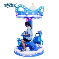 Amusement Kids Rides Indoor Outdoor Playground Merry-Go-Round 3 People Small Snow World Carousel