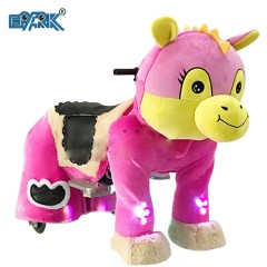 Pu And Plush Material Animals Plush 12V Electric Scooters Ride On Toy Kids Square Car