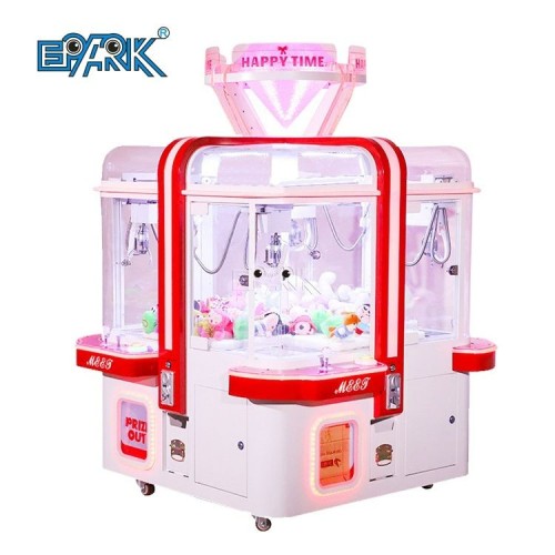 Coin Pusher 4 Person Doll Machine Plush Crane Toy Vending Claw Game Machine Toy Gift Claw Crane Machine