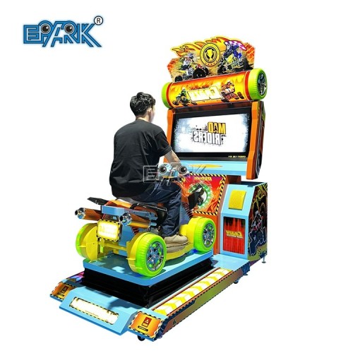 Coin Operated Game Arcade Bike Racing Game Machine Full Motion Crazy Four Wheel Drive 42 Inch All Hardware