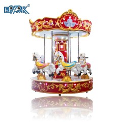 Kiddie Rides 6 Seats Mini Merry Go Round Carousel Coin Operated Amusement Park Game Machine