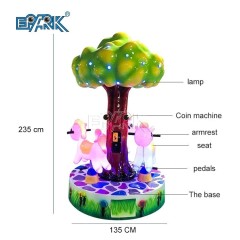 Indoor Amusement Ride 3 Seats Mini Carousel Coin Operated Carousel Merry Go Round