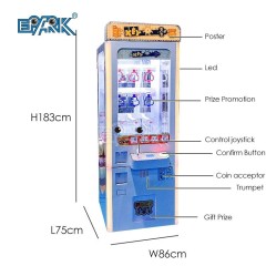 Key Master Game Machine Push Shoe Prize Vending Machine 9 Prize Holes Seats Coin Oprated Arcade Game