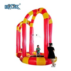 Indoor Bungee Fitness Jump Bed With Protective Net Round Mini Trampoline Bungee Jumping Trampoline For Kids
