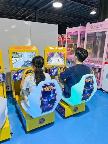 Amusement Park Arcade Game Machine Coin Operated Kids Outrun 22 LCD Car Racing Simulator Game Machine