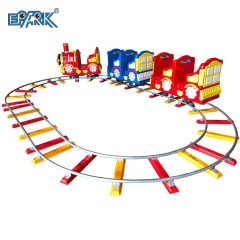 Kids Electric FiberglassTrain Amusement Park Rides 5 Seats Mini Track Train