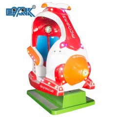 Indoor Amusement Fiberglass Up And Downjet Car Coin Operated Swing Machine Video Car Racing Kiddie Ride