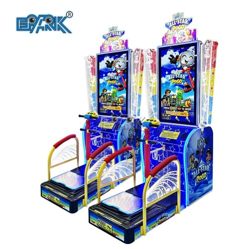 Coin Operated Game Machine All Star Pogo Kids Jumping Arcade Game Machine