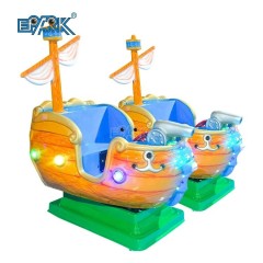 Kids Pirate Ship Swing Ride Coin Operated Fiberglass Kiddie Rides Video Game Machine