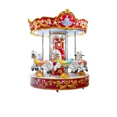 Amusement Park Rides Coin Operated Mini Carousel Kids Merry Go Round