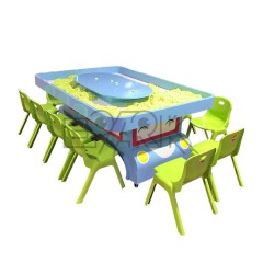 Indoor outdoor playground kids art table sand and water table equipped space sand /toys