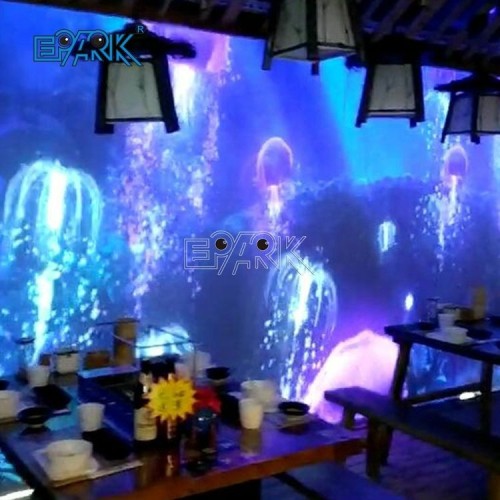 Indoor interactive Projection Decoration Interactive Projector System Immersive Romantic Flower Sea Wall Projection