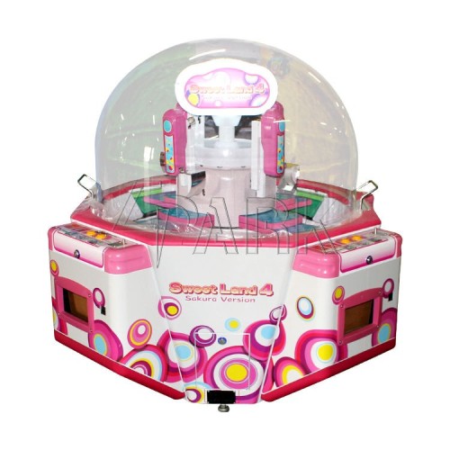 Coin operated kids amusement redemption game machine Sweet Land 4 push candy claw crane game claw machine