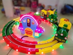 Coin Operated Kiddie Track Train Amusement Park Carnival Ride Game Machine Mini Indoor Kids Rides