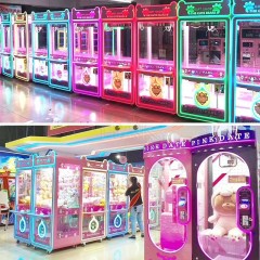 Coin Operated Token Arcade Mquina De Garra Mini Toy Catcher Prize Claw Machine With Bill Acceptor Claw Crane Vending Machines