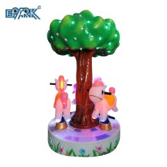 3 Players Indoor Carousel Small Kiddy Ride Carousel Horse