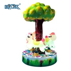 Amusement Park Attractive Flashing Musical Kids Rides Tree Carousel With 3 Seats